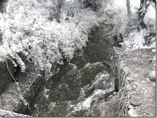 Image capture of the Pitilock Burn looking south from the Freuchie Mill culvert