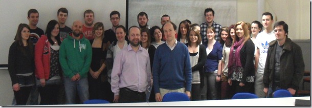 Flooding talk to Dundee University students on 28th February 2012